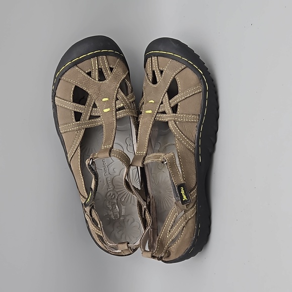 JAMBU T-Strap Leather Memory Foam Women 7.5 sandals - Picture 8 of 9